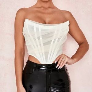 🤍House of CB 'Melinda' Ivory Boned Corset size S